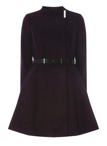Dorothy Perkins Blackcurrant Belted Coat