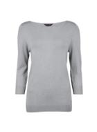 Dorothy Perkins Grey 3/4 Button Sleeve Jumper