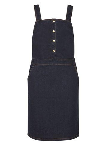 Dorothy Perkins *tall Denim Button Pinny Dress