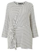 Dorothy Perkins *dp Curve Monochrome Striped Knot Front Top