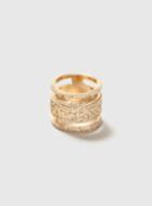 Dorothy Perkins Gold Glitter Split Band Ring