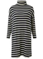Dorothy Perkins Navy Striped Brushed Knitted Dress