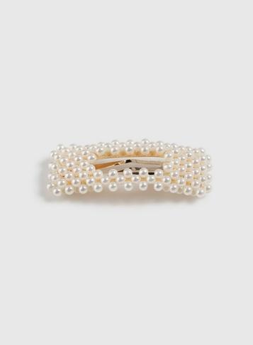 Dorothy Perkins Cream Pearl Rectangle Clip