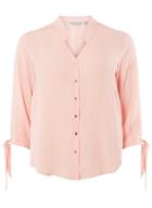Dorothy Perkins Petite Pink Roll Sleeve Shirt