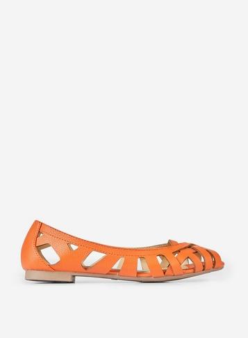 Dorothy Perkins Wide Fit Orange Perla Pumps