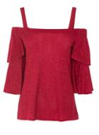 Dorothy Perkins *quiz Red Glitter Top