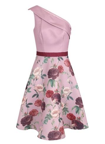*chi Chi London Mink Floral Printed Midi Dress