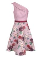 *chi Chi London Mink Floral Printed Midi Dress