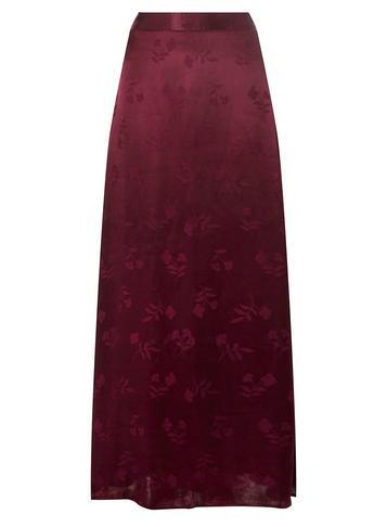 Dorothy Perkins Burgundy Jaquard Maxi Skirt