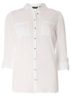 Dorothy Perkins Ivory Twill Tab Shoulder Shirt