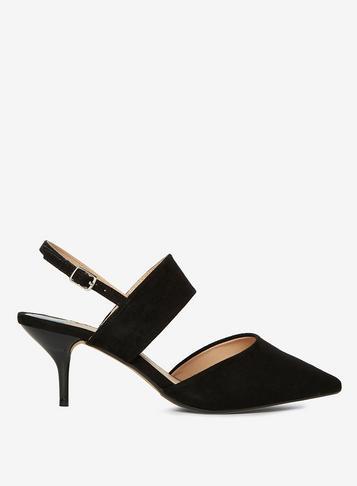 Dorothy Perkins Wide Fit Black Gene Court Shoes