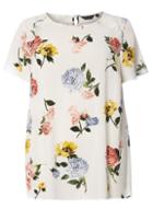 Dorothy Perkins Dp Curve Floral Ruffle Soft Blouse