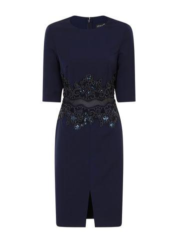 Dorothy Perkins *little Mistress Navy Split Dress