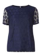 Dorothy Perkins Navy Daisy Lace T-shirt