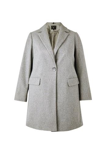 Dorothy Perkins *dp Curve Grey Minimal Lined Coat