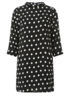 Dorothy Perkins Petite Black High Neck Shift Dress