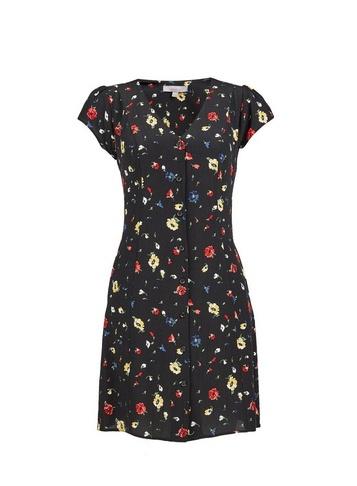 Dorothy Perkins Petite Black Ditsy Tea Dress