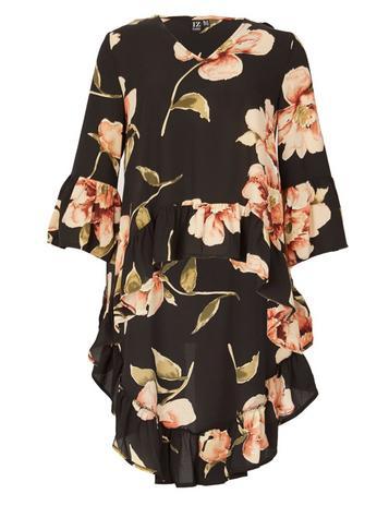 Dorothy Perkins *izabel London Black Floral Tunic