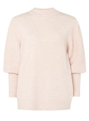 Dorothy Perkins Blush Textured Sleeve Jumper