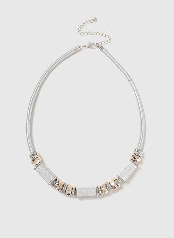 Dorothy Perkins Cord And Glitter Bead Necklace
