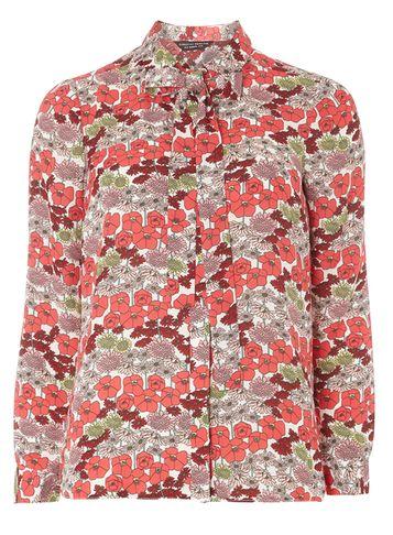 Dorothy Perkins Floral Bow Print Shirt