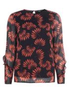 Dorothy Perkins *vero Moda Navy Leaf Print Blouse