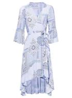 Dorothy Perkins *izabel London Blue Tribal Print Wrap Dress