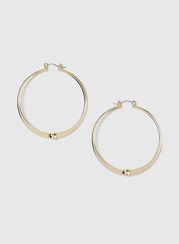 Dorothy Perkins Gold Ball Hoop Earrings