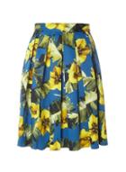 Dorothy Perkins Blue Floral Print Cotton Skirt