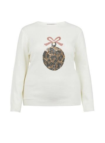 Dorothy Perkins *dp Curve Ivory Sequin Bauble Jumper