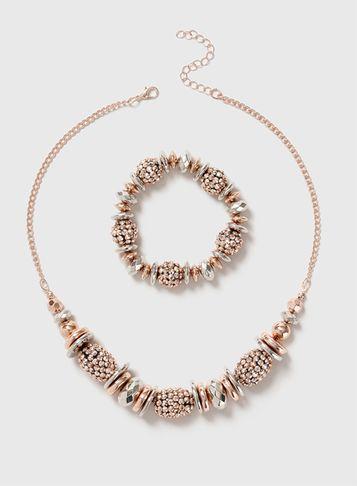 Dorothy Perkins Peach Shambala Jewellery Set