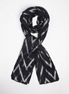 Dorothy Perkins Navy Foil Zig Zag Scarf