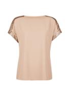 Dorothy Perkins Taupe Sequin Sleeve T-shirt
