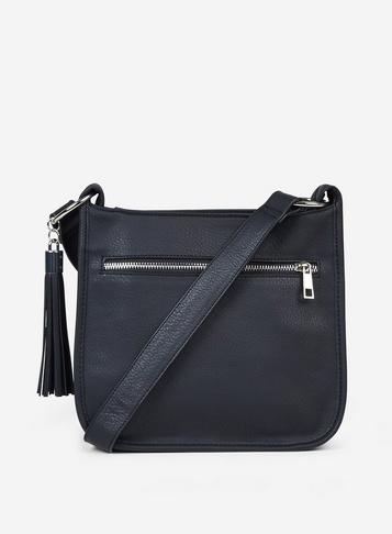 Dorothy Perkins Black Zip Front Crossbody Bag