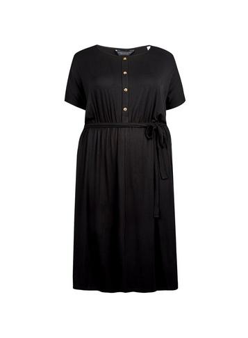 Dorothy Perkins *dp Curve Black Button Midi Dress