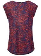 *izabel London Red Floral Print Turn-up Sleeve Top
