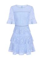 Girls On Film *girls On Film Light Blue Lace Frill Dress