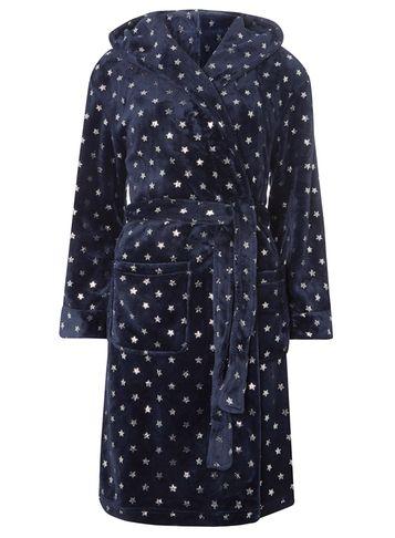 Dorothy Perkins Navy Metallic Star Print Dressing Gown