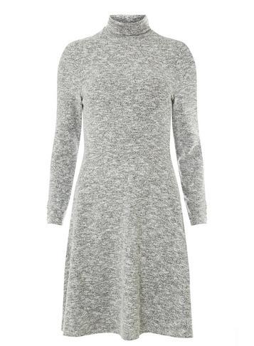 Dorothy Perkins Grey Brushed Long Sleeve Dress