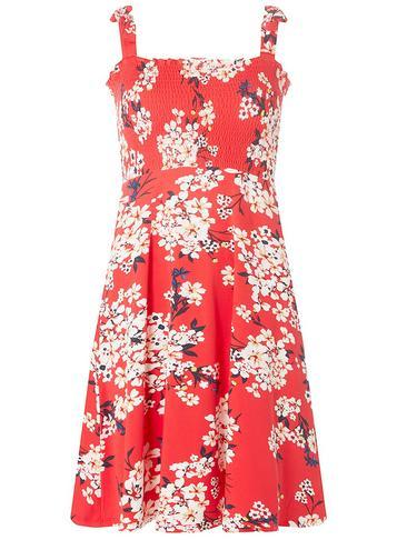 Dorothy Perkins *tall Red Floral Sheer Camisole Dress
