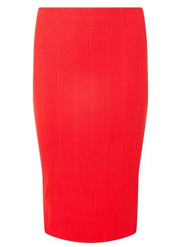 Dorothy Perkins Red Ribbed Pencil Skirt