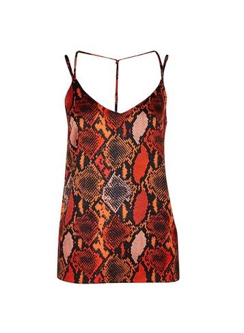 Dorothy Perkins Multi Colour Snake Print Knot Back Camisole Top