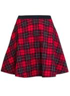 Dorothy Perkins *quiz Red And Black Check Skirt