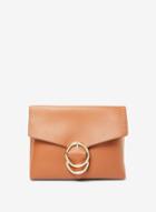 Dorothy Perkins Tan Double Ring Stud Clutch Bag