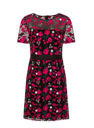 Dorothy Perkins *girls On Film Pink Embroidered Shift Dress