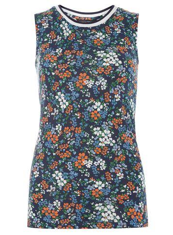 Dorothy Perkins Navy Ditsy Sport Tank Top