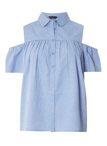 Dorothy Perkins Chambray Cold Shoulder Shirt