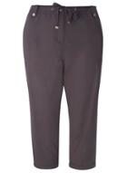 Dorothy Perkins Dp Curve Charcoal Poplin Cropped Trousers