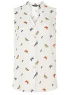 Dorothy Perkins Ivory Butterfly Shirt