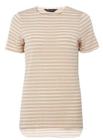 Dorothy Perkins Nude Stripe Burnout Tee